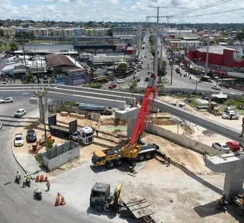 Trânsito será alterado na Autaz Mirim a partir da tarde deste sábado, para obras do viaduto Rei Pelé