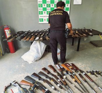 PF e Exército destroem armas e munições aprendidas no AM