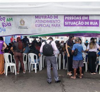 Tribunal de Justiça oferece serviços à população em situação de rua, com apoio da Prefeitura